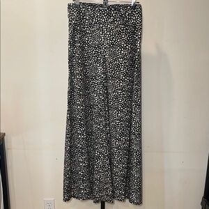 Bar III Black and White Maxi Wide Leg Pants
